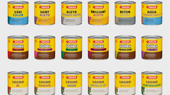 Che si tratti di vernici per l'edilizia, prodotti per la protezione del legno o oli, il design uniforme facilita l'orientamento... | © ADLER