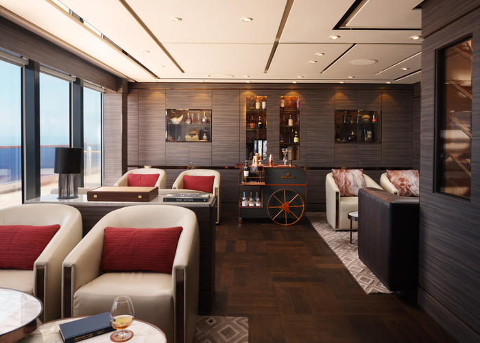 Gli interni dell'Evrima si distinguono per la loro raffinata eleganza e il design senza tempo. | © The Ritz-Carlton Yacht Collection