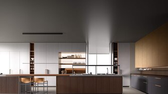 Il produttore italiano di cucine Boffi utilizza la vernice per mobili sostenibile e di origine biologica Bluefin Terra-Diamond. | © BOFFI