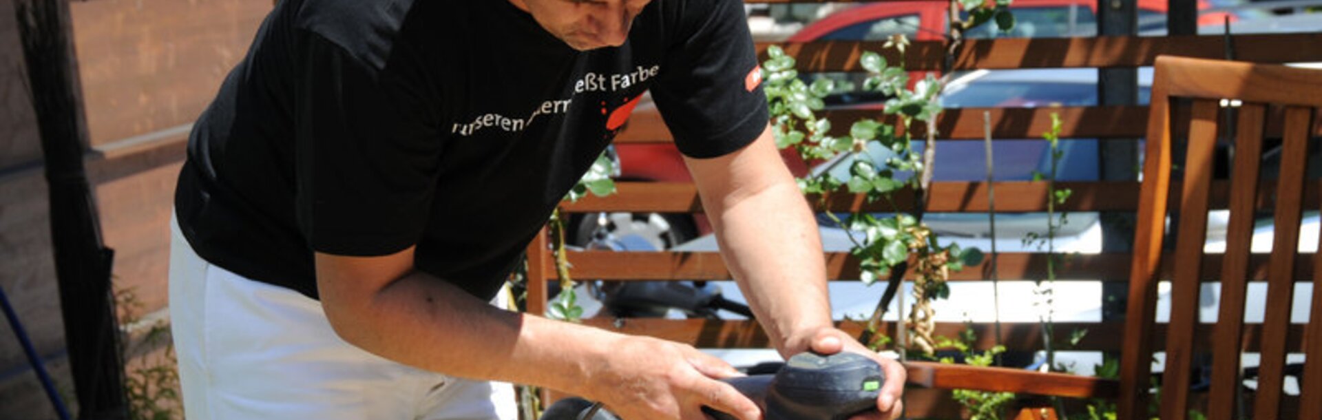 Passo 1: pretrattamento dei mobili da giardino Passo 1: pretrattamento dei mobili da giardino